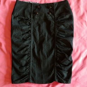 Sexy black stretchy pencil skirt